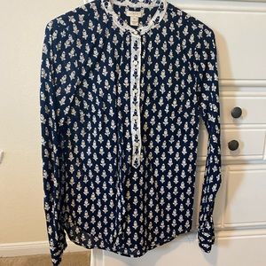 J crew half button down shirt